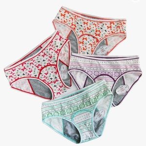 Anna & Eric 4 Pack Teen Girls Protective Panties